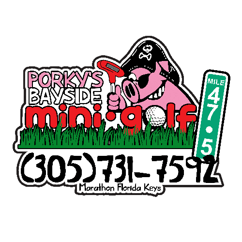 Porky's Bayside Restaurant and Marina Mini Golf Logo